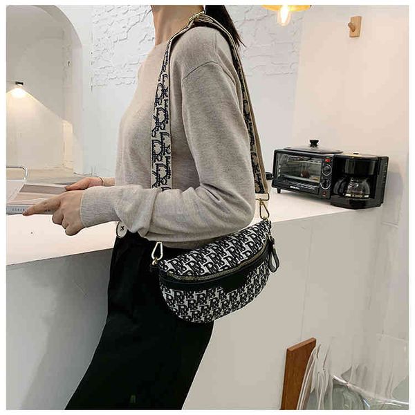 

2022 spring summer new bag fashion embroidery messenger waist single shoulder women's