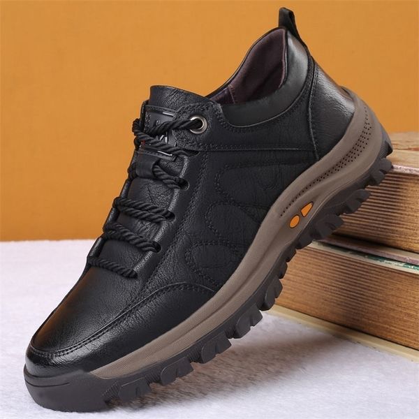 

autumn casual men leather shoes quality men s sneakers designer bussiness outdoor for man driving work shoe 220718, Black;white