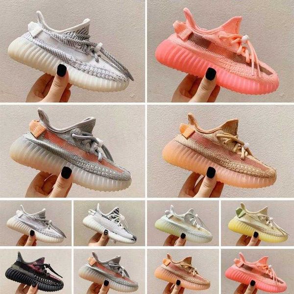 

2021 static 3m reflective running shoes belgua 2.0 semi frozen yellow designer men women kids tr nlz''yeezies''boost&#03