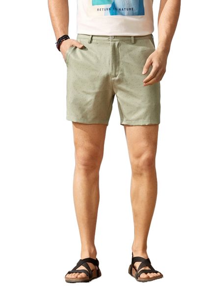 

men dot print slant pocket shorts n6s9#, White;black