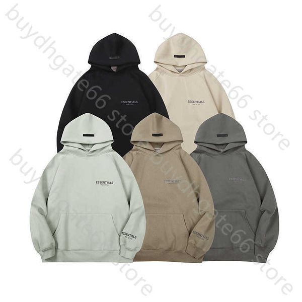 

2022 fashion high street trend br essential autumn winter hoodie new double line men's and women's small letter printed couple loo, Black