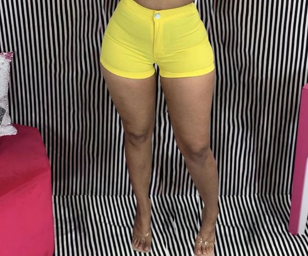 

stretch pants women decorate height shorts yellow, Black;red