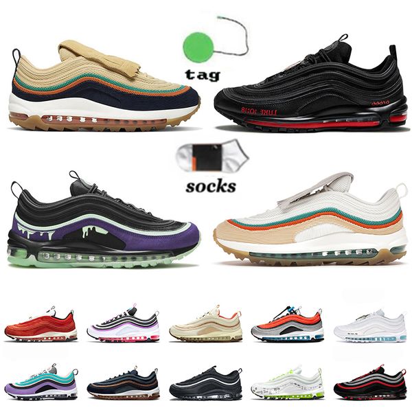 

undefeated nrg 97s running shoes for mens womens triple black white mschf lil nas x satan cork obsidian halloween off cushion og sneakers si