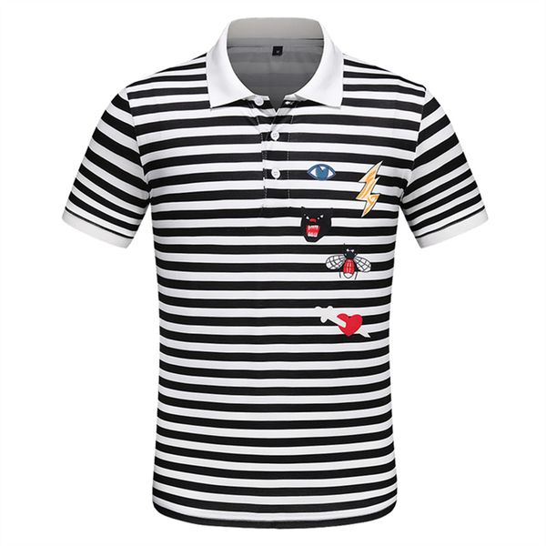 

2022 new polo high-quality summer classic casual short-sleeved men s lapel t-shirt designer #44, White;black