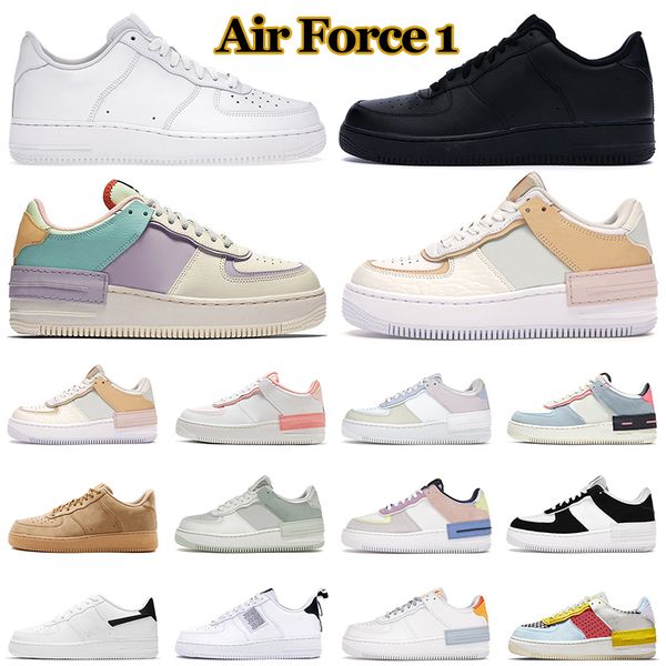 

airforce 1 designer running shoes shadow classic one 1s women mens trainers fashion outdoor sports sneakers triple white black wheat