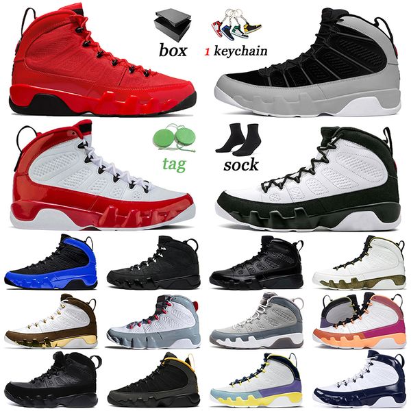 

ale 9 jumpman mens trainers basketball shoes 9s sneakers fire red particle grey chile red mop melo sports racer blue motorboat jones men uni, White;red