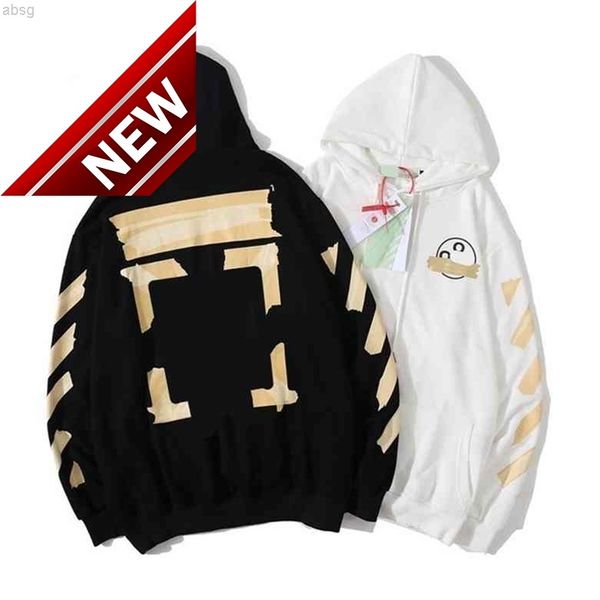 

sweatshirts brand off style hip hop womens hoodies autumn and winter black white couple hooded sweater ow large pullover back printing