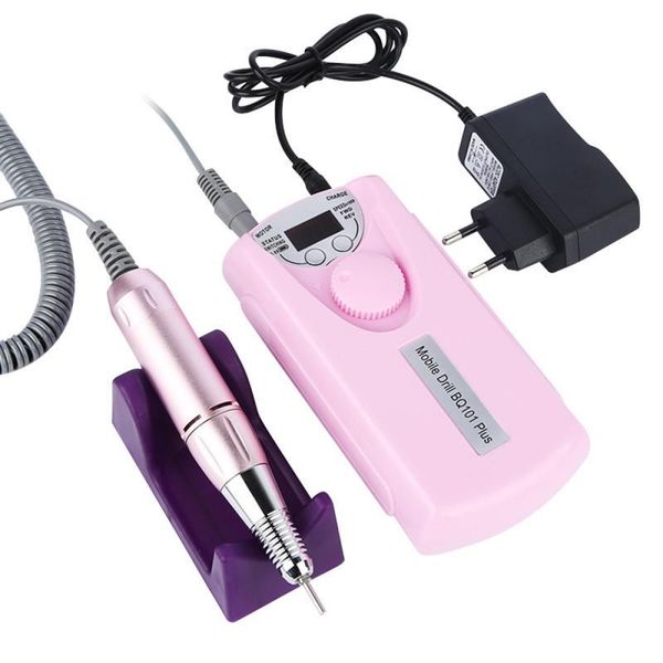 Перезаряжаемый полировщик для ногтей для ногтей, розовый портативный мини-электрический ручка типа маникюра ногтей