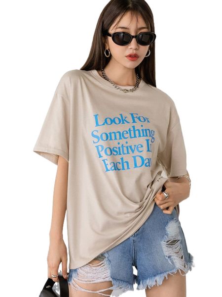 

dazy slogan graphic drop shoulder tee n1pq#, White