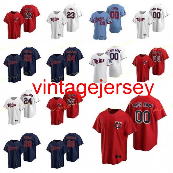 

happ j.a. 33 baseball jersey jeffers ryan 27 kepler max 26 kirilloff alex 19 maeda kenta 18 pineda michael 35 custom men kids women stitch, Black