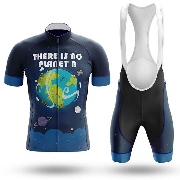 2024 novo não há planeta b camisa de ciclismo 19d bicicleta shorts conjunto ropa ciclismo dos homens verão secagem rápida ciclismo maillot inferior roupas