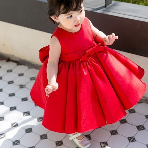 Abiti da ragazza Nati per bambina 1 anno di compleanno Abito Decorazione di perle Bambino Battesimo Neonato Principessa Festa Battesimo Vestido