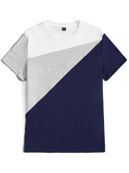 

men colorblock tee q3gj#, White;black