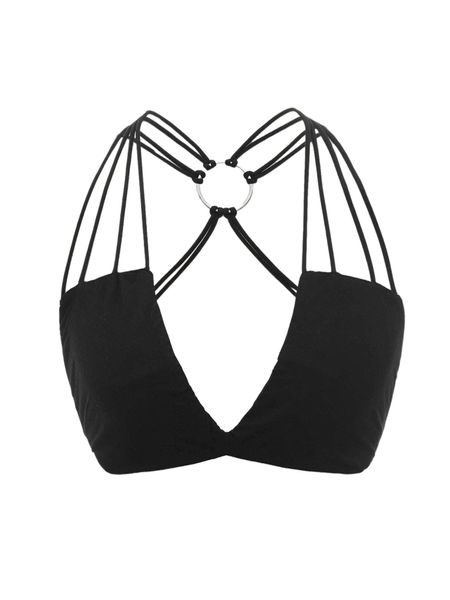 

bae o-ring detail backless crop cami q2na#, White