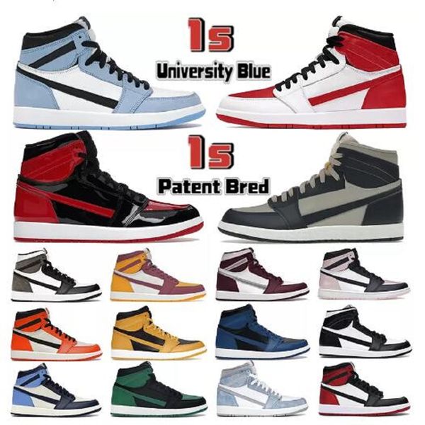 

2022 1 1s basketball shoes shoe university blue patent bred heritage 85 georgetown dark mocha atmosphere unc hyper royal black white men wom