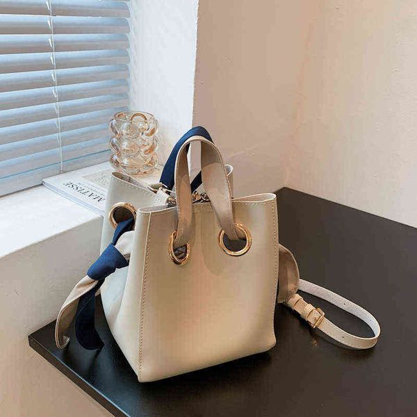 

pure color women's bag 2021 mini crossbody shoulder bucket bag fashion trend ladies purses and handbags simple shopper pouches y220425
