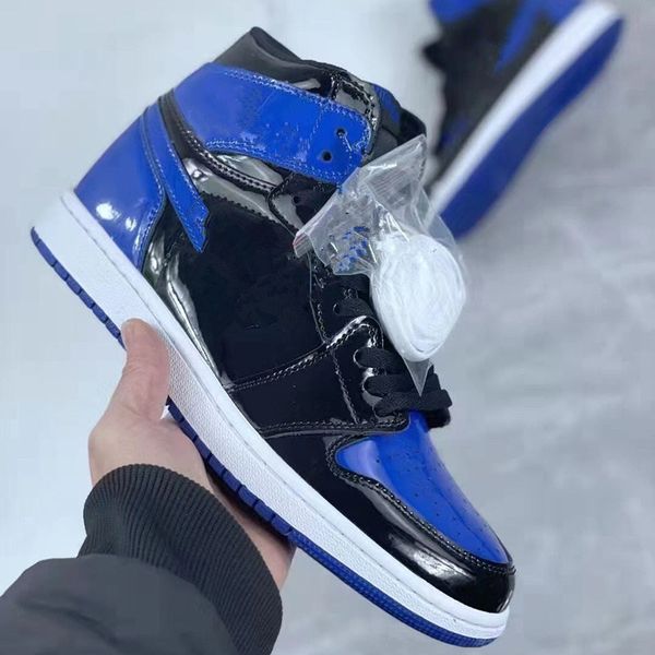 

1s high og basketball shoes patent red green blue leather 1 man women mirror classic training sneakers