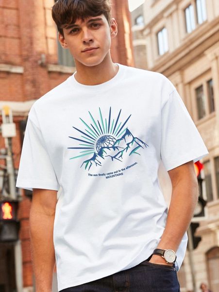 

men slogan graphic tee z0df#, White;black
