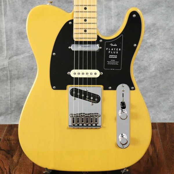 

player plus nashville tele maple butterscotch blonde electric guitar