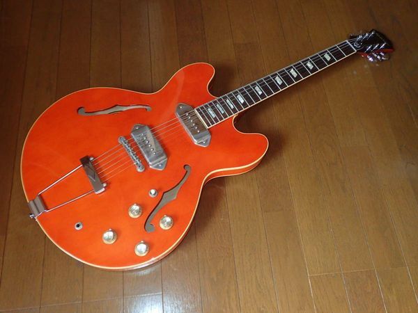 

casino vintage orange hollow type electric guitar