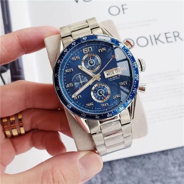 

mens watches high-end men's mechanical watch selling business style aaa waterproof boutique steel watchband sapphire surface 42mm, Slivery;brown