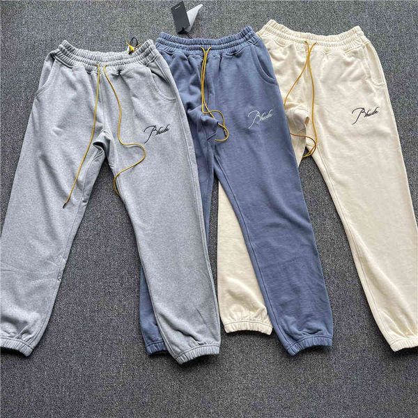 

new sweatpants men women embroidered drawstring casual pants joggers, Black