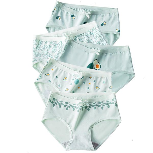 

5pcs lot cotton women panties comfort soft fashion style print female breathable underwear seamless girls briefs, Black;pink