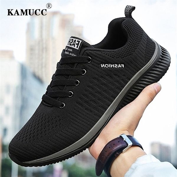 

male running shoes sneakers for men breathable light man sport comfortable mesh lace up flexible soft walking jogging shoe 220718, Black;white