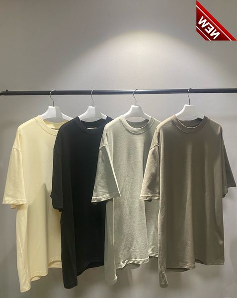 

correct version with anti-counterfeiting essentials fog tide brand couple leisure pure cotton back letter round neck short sleeve, White;black