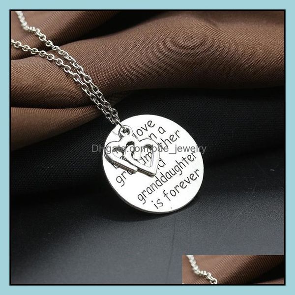 

pendant necklaces letter necklace tag engraved grandmother family drop delivery 2021 jewelry pendants bdejewelry dh2ob, Silver