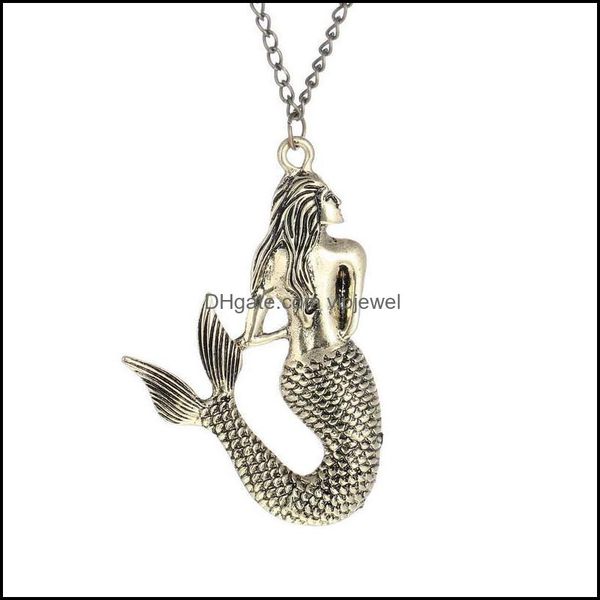 

pendant necklaces mermaid necklace bronze chain vipjewel drop delivery 2021 jewelry pendants vipjewel dhjng, Silver