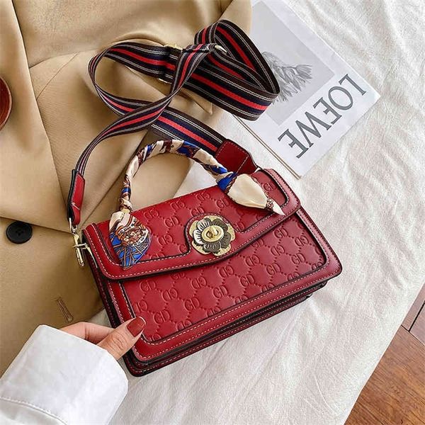 

68% off evening bags quality fashion women's new fashion messenger high sense silk scarf embossed wide strap one shoulder portable squa