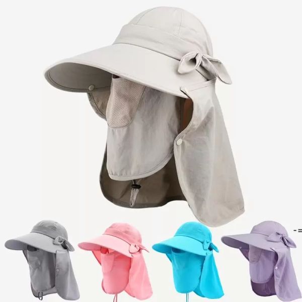 Cappello parasole Cappelli pieghevoli a prova di raggi ultravioletti Tesa larga Estate Speed Dry Cappelli per protezione solare UV Cappellino da viaggio causale da campeggio Donna