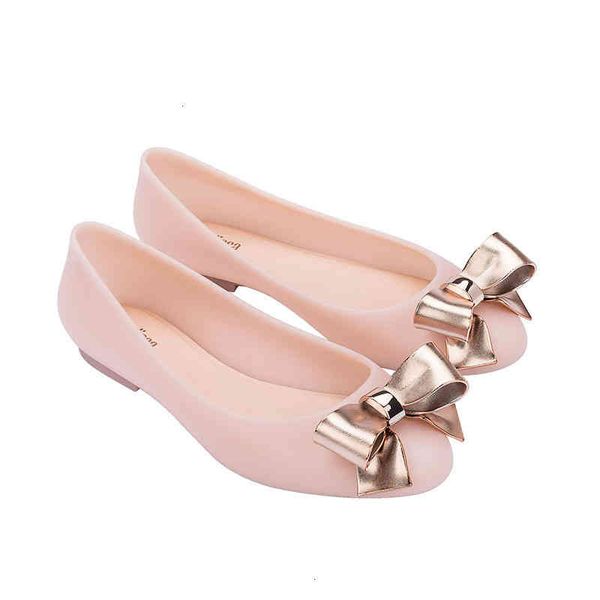 

melissa women sandals jelly shoes star bow female flat sweet summer ahhk, Black