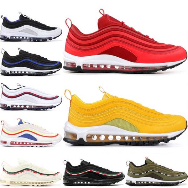 

2022 ultra 1997og plus running shoes gym red mustard pull tab persian violet gold silver 97s sports mens womens trainers stylist sneakers, Black