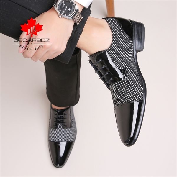 

decarsdz men dress shoes fashion formal man wedding party style comfy classic design 220721, Black