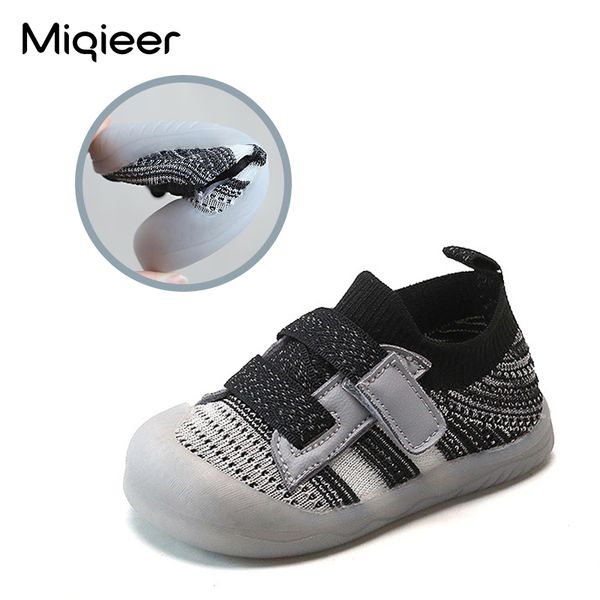 

kids shoes children sneakers spring baby breathable knit mesh soft bottom sports shoes boys girls infant toddler casual sneakers 220423, Black;red