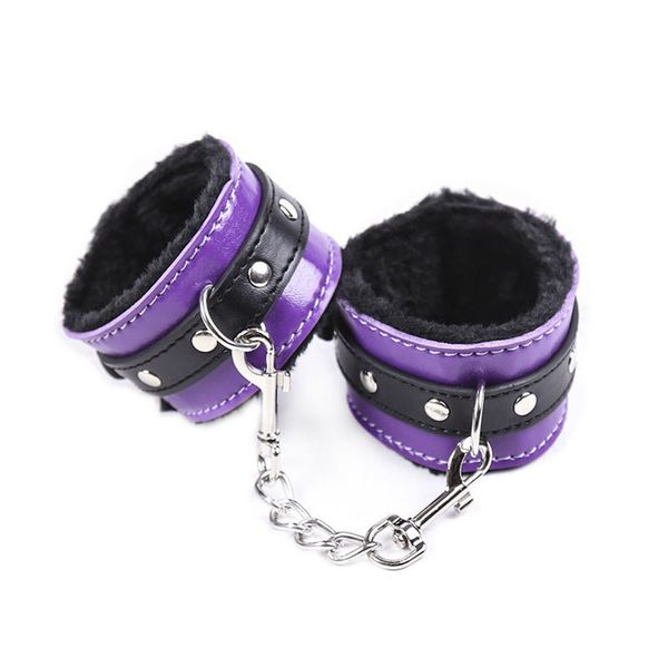 Jogos adultos Restrições de escravidão manualmente os punhos de tornozelo escravo BDSM Fetish Toys Sexy para casais Tortura erótica BDSM escravo Handcuffs