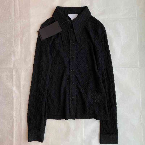 

luxury womens designer jackets black lapel button cardigan thin long sleeve shirts autumn women clothing, Black;brown