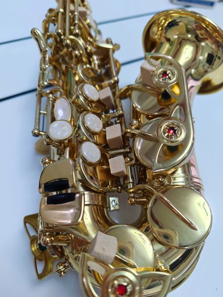 

classic original 803 one-to-one structure model professional b-bending soprano saxophone brass gold-plated sax soprano