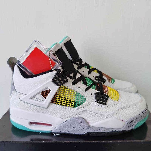 

wmns 4 rasta white university red lucid green black women men sports shoes jamaica carnival jumpman 4s mens athletic sneaker