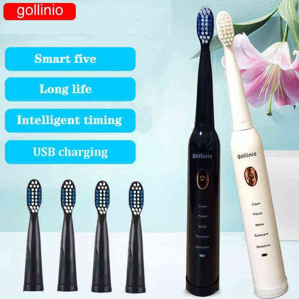 

toothbrush gollinio tooth brush electric toothbrush usb fast charging rechargeable replacement head gl11d waterproof xp7 0315