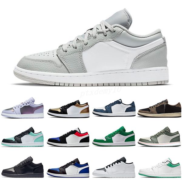 

fashion jumpman 1 low basketball shoes 1s wolf grey carbon fiber arctic punch black toe fragment reverse mocha unc camo mens trainers women