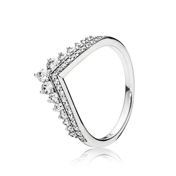 

princess wish ring for pandora 925 sterling silver classic ladies elegant ring with original box holiday gift288i, Slivery;golden