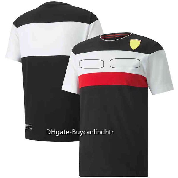 

2022 season f1 racing t-shirt formula 1 team factory uniform summer short sleeve, White;black