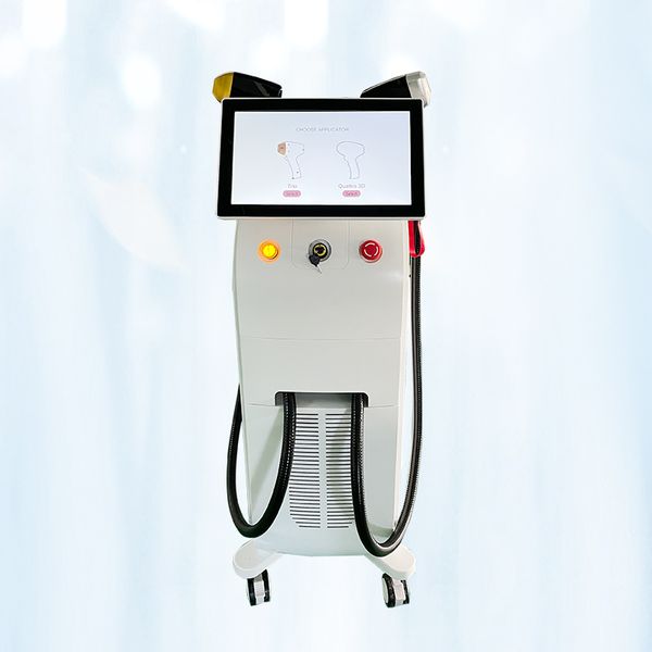

2022 the new double handle diode laser hair removal machine awesome whole sales price spa clinic use, Black