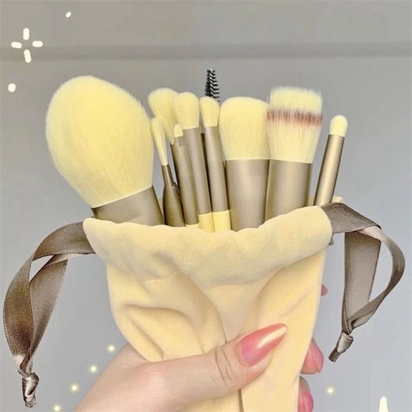 

13pcs makeup set foundation powder eyebrow eyeshadow blending blush double head brush beauty make up kit tool 220613