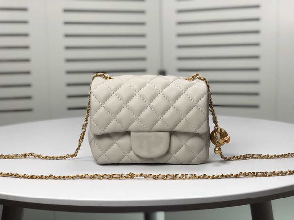 

new women fashion flap bag designer leather adjustable chain one shoulder diagonal bags metal ball underarm bag solid color versatile handba