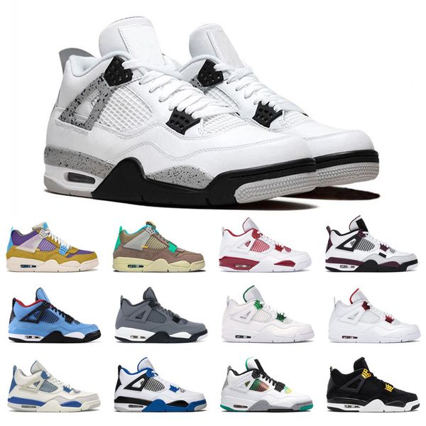 

4s men basketball shoes women sneakers university blue black cat fire red pure money neon royalty outdoor mens trainers sports shoes