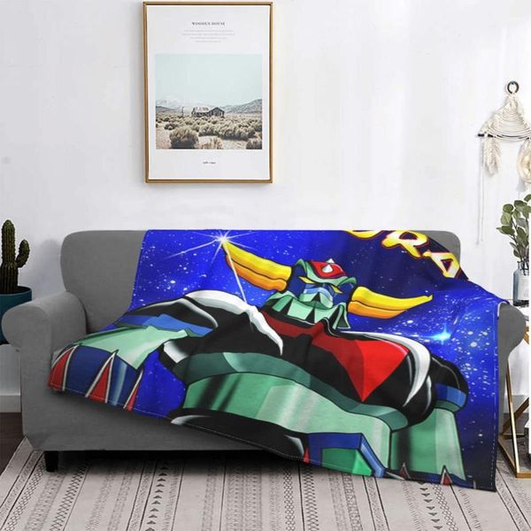 Одеяла Goldorak Grendizer 1246 Одеяло Кровать Кровать Кровать кровать коврик аниме плюш и подгузники